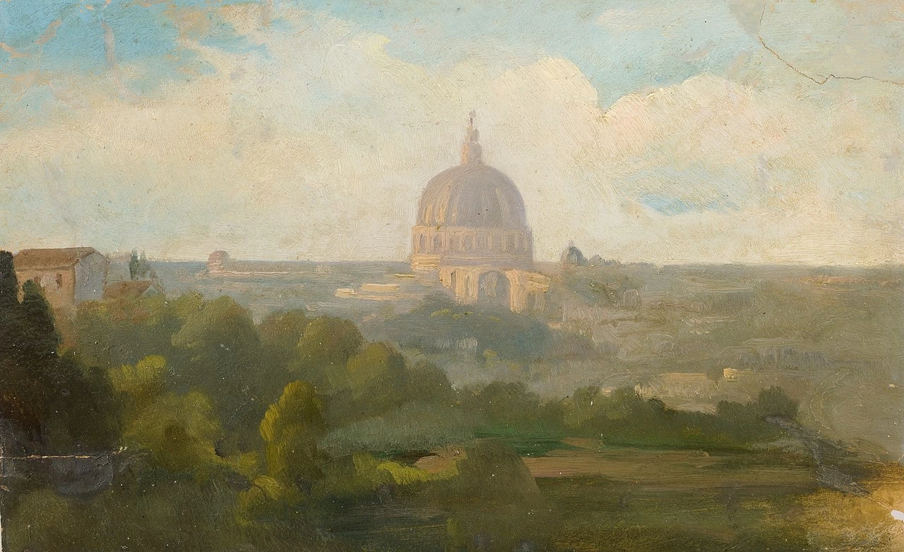 Julie Wilhelmine Hagen - Schwarz, San Pietro a Roma, Tartu Art Museum's painting collection